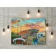 Oldham Athletic FC Boundary Park Stadium 'Going to the Match' Wall Art Canvas